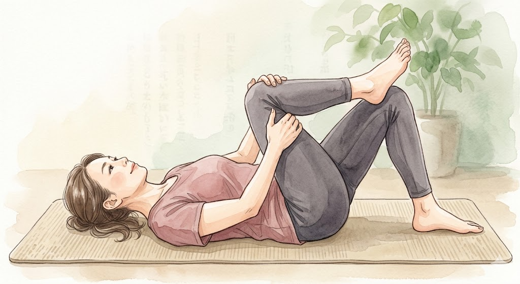 4の字ストレッチで股関節の外旋筋を伸ばす