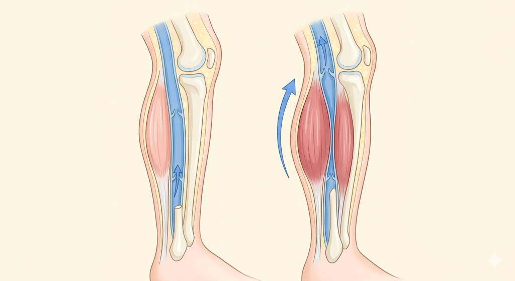 ふくらはぎ筋ポンプの仕組み