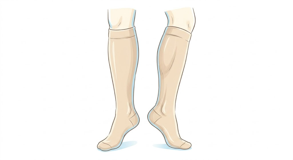 着圧ソックス（むくみケア・弾性ストッキング）の商品イメージイラスト