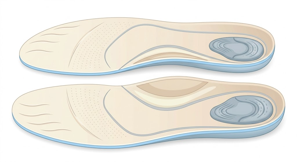 衝撃吸収インソール（靴の中敷き）の商品イメージイラスト
