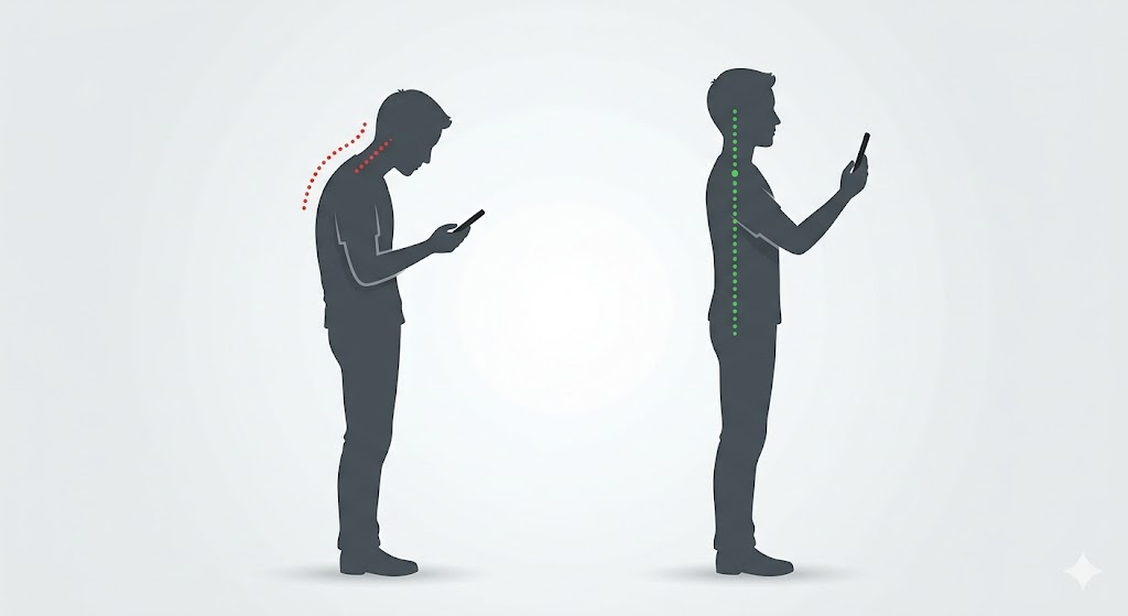 スマホ首の姿勢改善