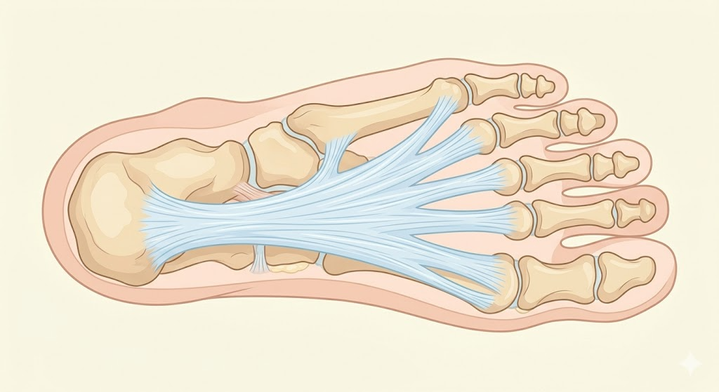 足底筋膜の解剖図